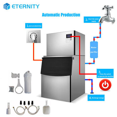เครื่องทําน้ําแข็งแบบพาณิชย์ Ice Cube ที่มีผลิตต่อวัน 900KG ใช้ในอุตสาหกรรมอาหาร โรงแรม บาร์ การขนส่ง