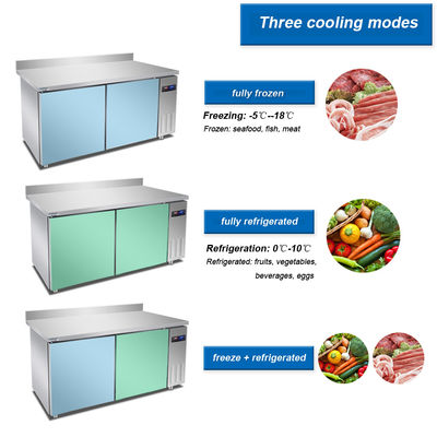 ปรับปรุงชนิด Bar Workbench อากาศเย็นอุปกรณ์ตู้เย็น Undercounter ตู้เย็น / ตู้ทํางาน Chiller / ใต้ Bar Refrig