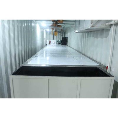 เครื่องทำน้ำแข็งตู้คอนเทนเนอร์ 10t/24h เครื่องทำน้ำแข็งบล็อกอุตสาหกรรม R404a R22
