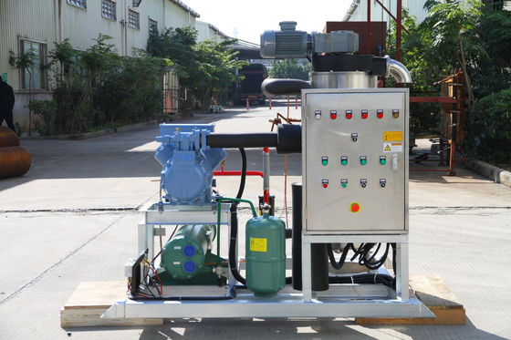 เครื่องทำน้ำแข็งเหลว 3T / 24H เครื่องทำน้ำแข็งสำหรับอาหารทะเล