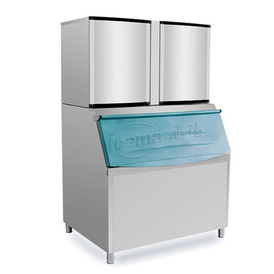 เครื่องทําน้ําแข็งเหลี่ยมที่สะดวกสบาย เครื่องทําน้ําแข็ง 1T 1000KG ในโรงงาน