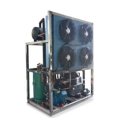 เครื่องทำน้ำแข็งหลอด 8T พร้อมคอยล์เย็นสแตนเลส 8000กก