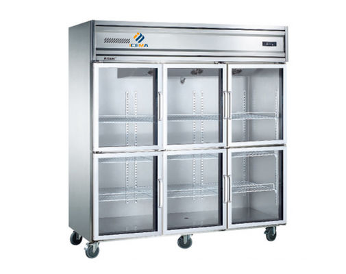 1350L อุปกรณ์ทําความเย็นพาณิชย์ ประตูคู่ ฟรีเซอร์ตั้งตั้ง