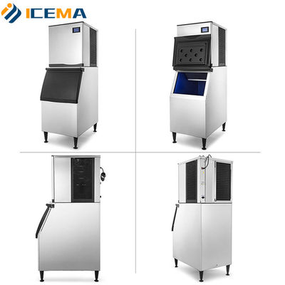 เครื่องทำน้ำแข็งก้อนเชิงพาณิชย์ 100 กก. / 24 ชม. 200 กก. / 24 ชม. 400 กก. / 24 ชม. 500 กก. / 24 ชม. สำหรับกาแฟ / บาร์ / โรงแรม / ร้านอาหาร