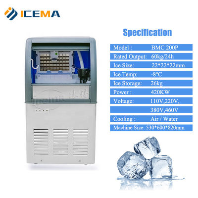 เครื่องทำน้ำแข็งก้อนเชิงพาณิชย์ 48กก./24ชม. อัตโนมัติ 420w 220v