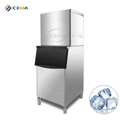 200KG 300kg 400kg 500kg ICEMA เครื่องทําน้ําแข็ง 760*830*1780mm ขนาดน้ําแข็ง 22x22x22mm