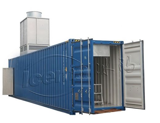 2000 KG TECUMSEH เครื่องบด 15 ตัน เครื่องบดน้ําแข็งคอนเทนเนอร์บล็อก