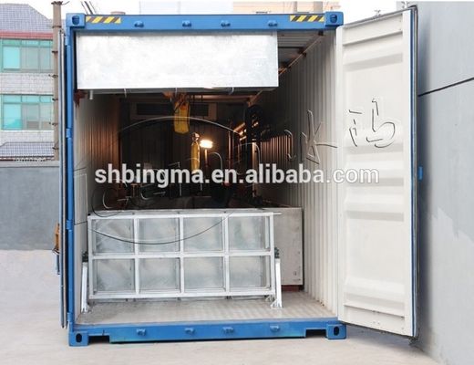 2000 KG TECUMSEH เครื่องบด 15 ตัน เครื่องบดน้ําแข็งคอนเทนเนอร์บล็อก
