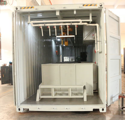 2000 KG TECUMSEH เครื่องบด 15 ตัน เครื่องบดน้ําแข็งคอนเทนเนอร์บล็อก