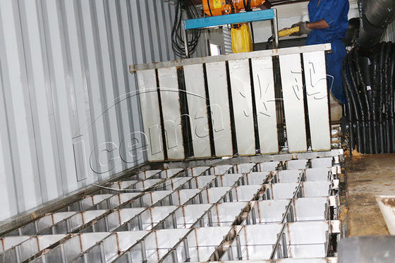 2000 KG TECUMSEH เครื่องบด 15 ตัน เครื่องบดน้ําแข็งคอนเทนเนอร์บล็อก