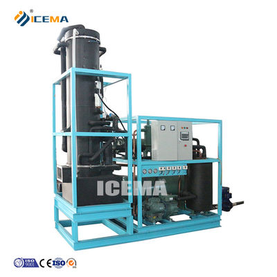 Bitzer Compressor 15 Ton Ice Tube Machine สําหรับการผลิตน้ําแข็งในสถานที่อุตสาหกรรม