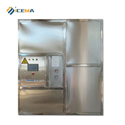 5000 กิโลกรัม/วัน Industrial Ice Cube Making Machine 5ton ความจุกับ Shell Tube Cooling