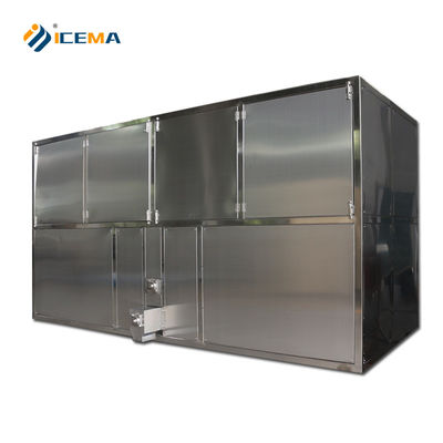 5000 กิโลกรัม/วัน Industrial Ice Cube Making Machine 5ton ความจุกับ Shell Tube Cooling