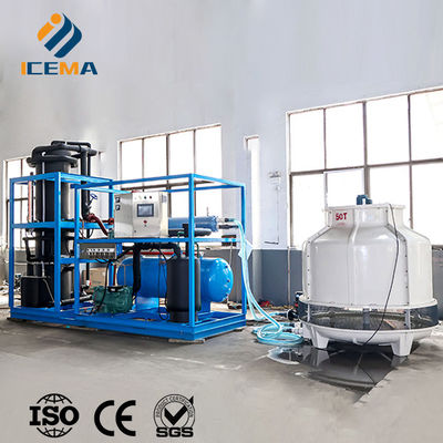 ICEMA Tube Ice Making Machine ปรับปรุงผลิตรายวัน 1T-30T เหมาะสําหรับขาย Ice Bars โรงแรมสามารถมีเครื่องบรรจุกล่องกระเป๋าน้ําแข็ง