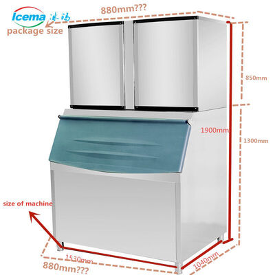 ซื้อ Air Cooling Type Commercial Ice Cube Machine Offering Daily Capacity 900kg 24 Hours Refrigerant R404a Ice Making Equipment online manufacture