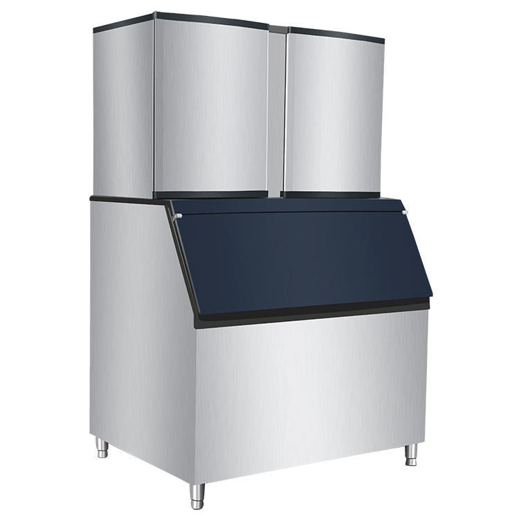 เครื่องทําไอซ์คิวบประกอบการค้าด้วยวัสดุเหล็กไร้ขัดแรง 220-240V