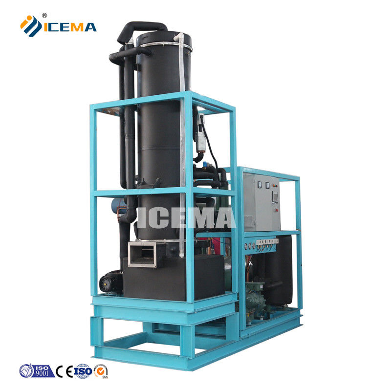 Bitzer Compressor 15 Ton Ice Tube Machine สําหรับการผลิตน้ําแข็งในสถานที่อุตสาหกรรม