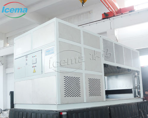 37.5KW ความจุในการเย็น เครื่องบล็อกเย็นตรง เครื่องบล็อกน้ําแข็งที่มีเครื่องระเหยแผ่นเหล็กไร้ขัด