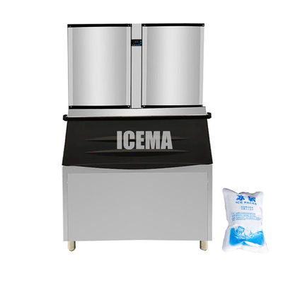 Emerson Compressor ICEMA อัตโนมัติ 1 ตัน เครื่องทําน้ําแข็งสําหรับการผลิตน้ําแข็ง